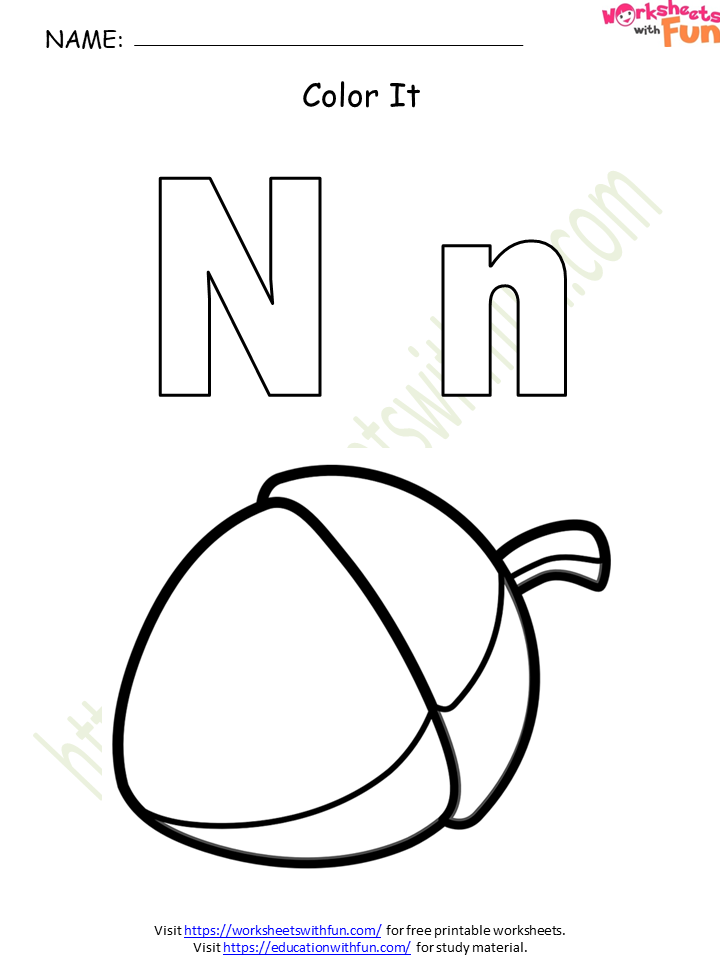 Free Letter N Phonics Worksheet For Preschool Beginning Sounds 